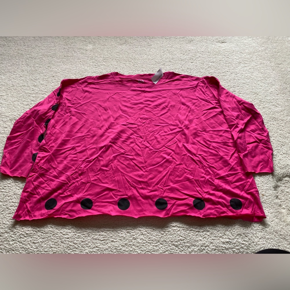 PLA NET BY LAUREN G ONE SIZE FITS ALL PINK LONG SLEEVE. NEW WITH TAGS .